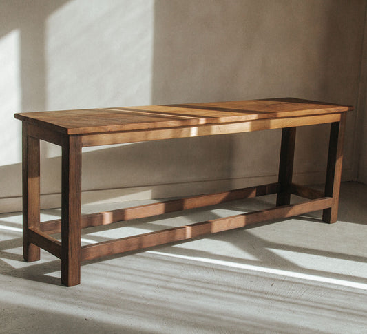 rustic boho reclaimed timber wooden bench seat