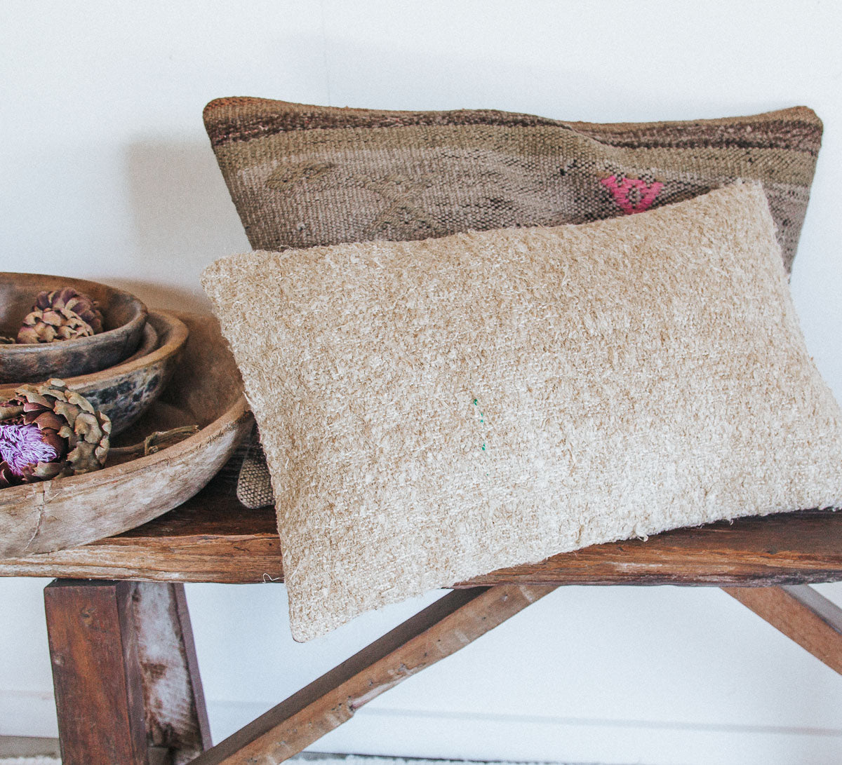 vintage boho turkish kilim cushion