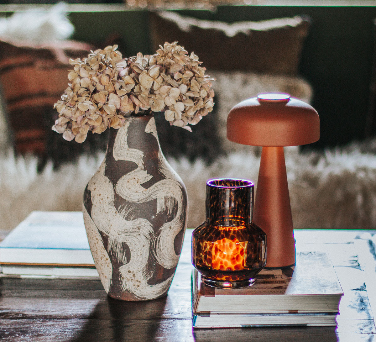interior design stylish glass leopard print candle holder vase