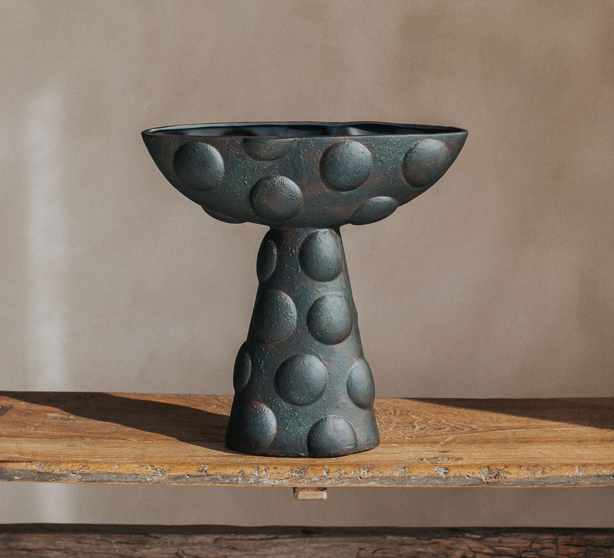 ceramic boho scandi interior designer black stone look vase