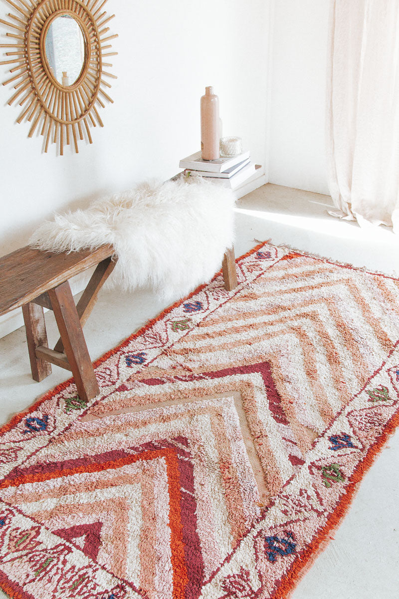 vintage boho moroccan boucherite rug miss amara bohzahli