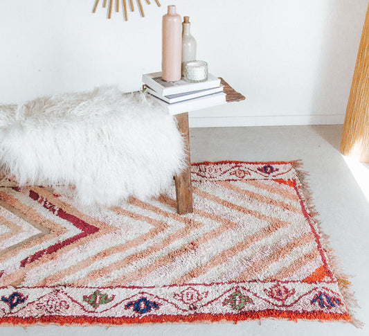 vintage boho moroccan boucherite rug miss amara bohzahli