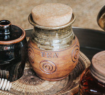 Vintage Pottery Tea Cannister