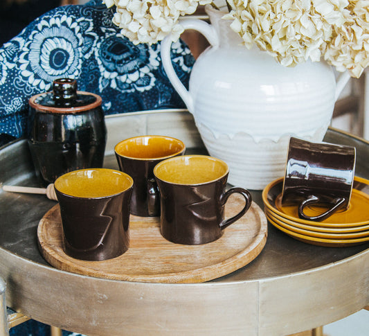 vintage boho nz kiwiana crown lynn coffee cups mugs