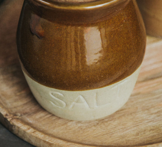 Vintage Pottery Salt Jar