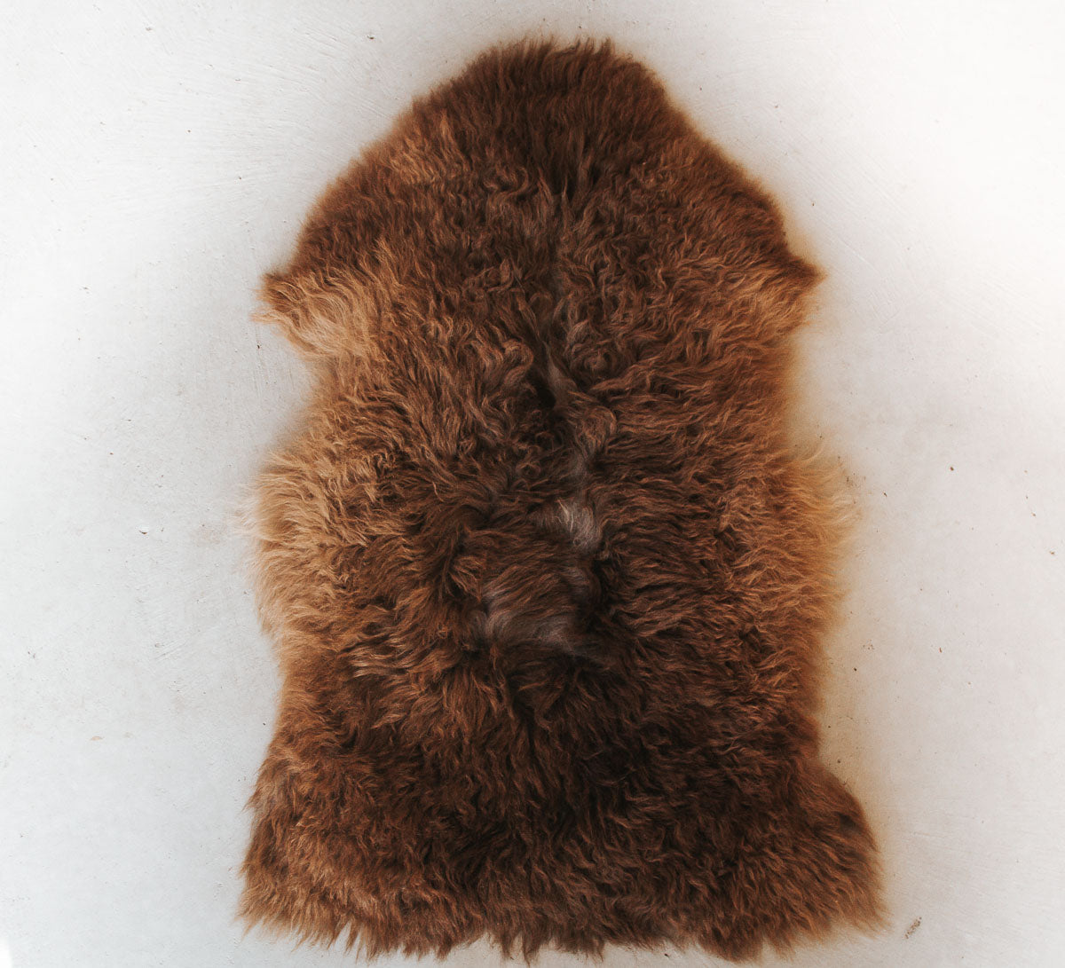 boho luxury longwool rare natural sheepskin fibre by auskin in karakul brown