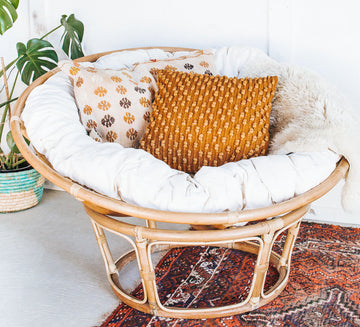 boho cane papasan chair