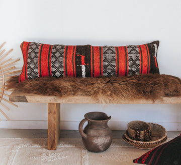 boho turkish kilim pillow cushion made from vintage rugs