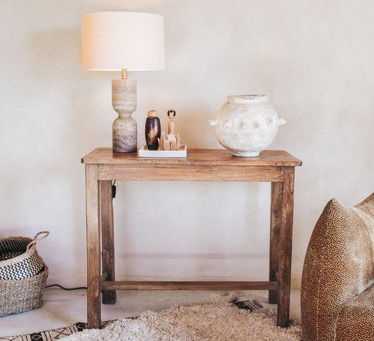 vintage boho rustic wooden hall console entryway table dresser table