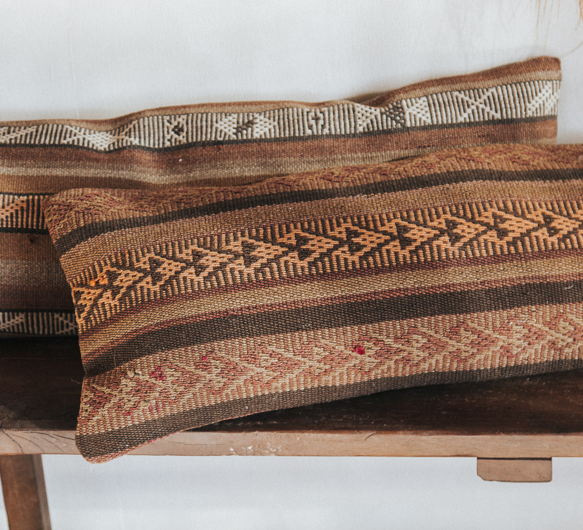 vintage boho turkish kilim lumbar cushion couch bed pillow