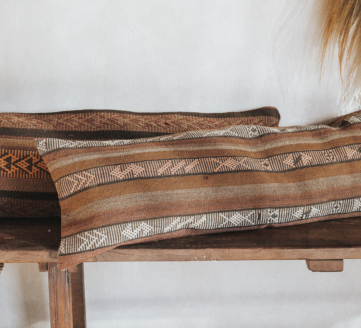 vintage boho turkish kilim lumbar cushion couch bed pillow