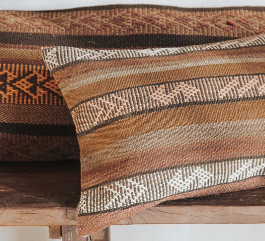 vintage boho turkish kilim lumbar cushion couch bed pillow