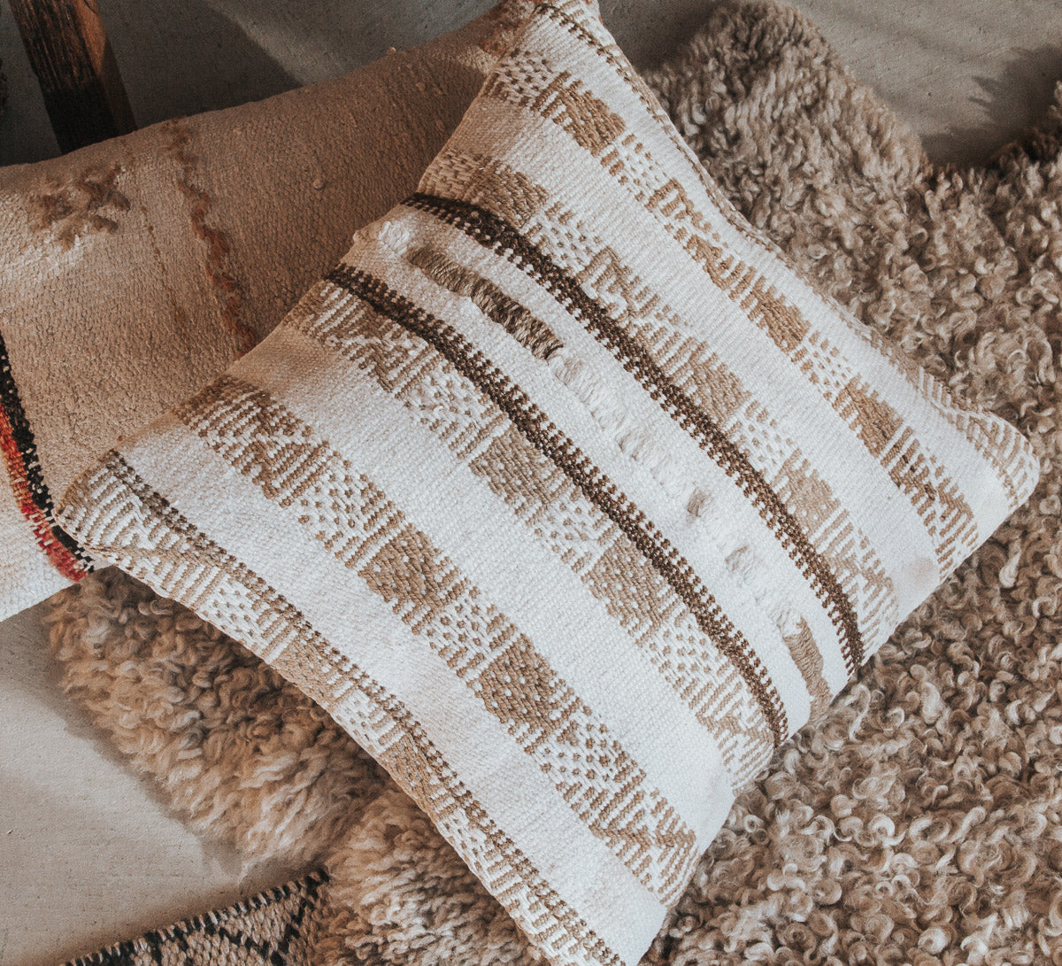 vintage boho turkish kilim lumbar cushion couch bed pillow
