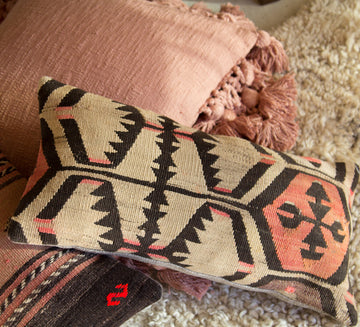 Small Lumbar Kilim Cushion 25x50cm