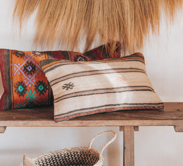 vintage boho turkish kilim lumbar cushion couch bed pillow floor cushion euro cushion