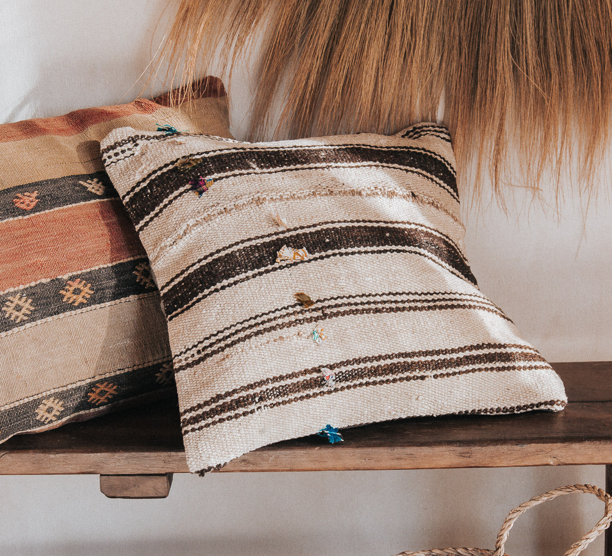 vintage boho turkish kilim lumbar cushion couch bed pillow floor cushion euro cushion