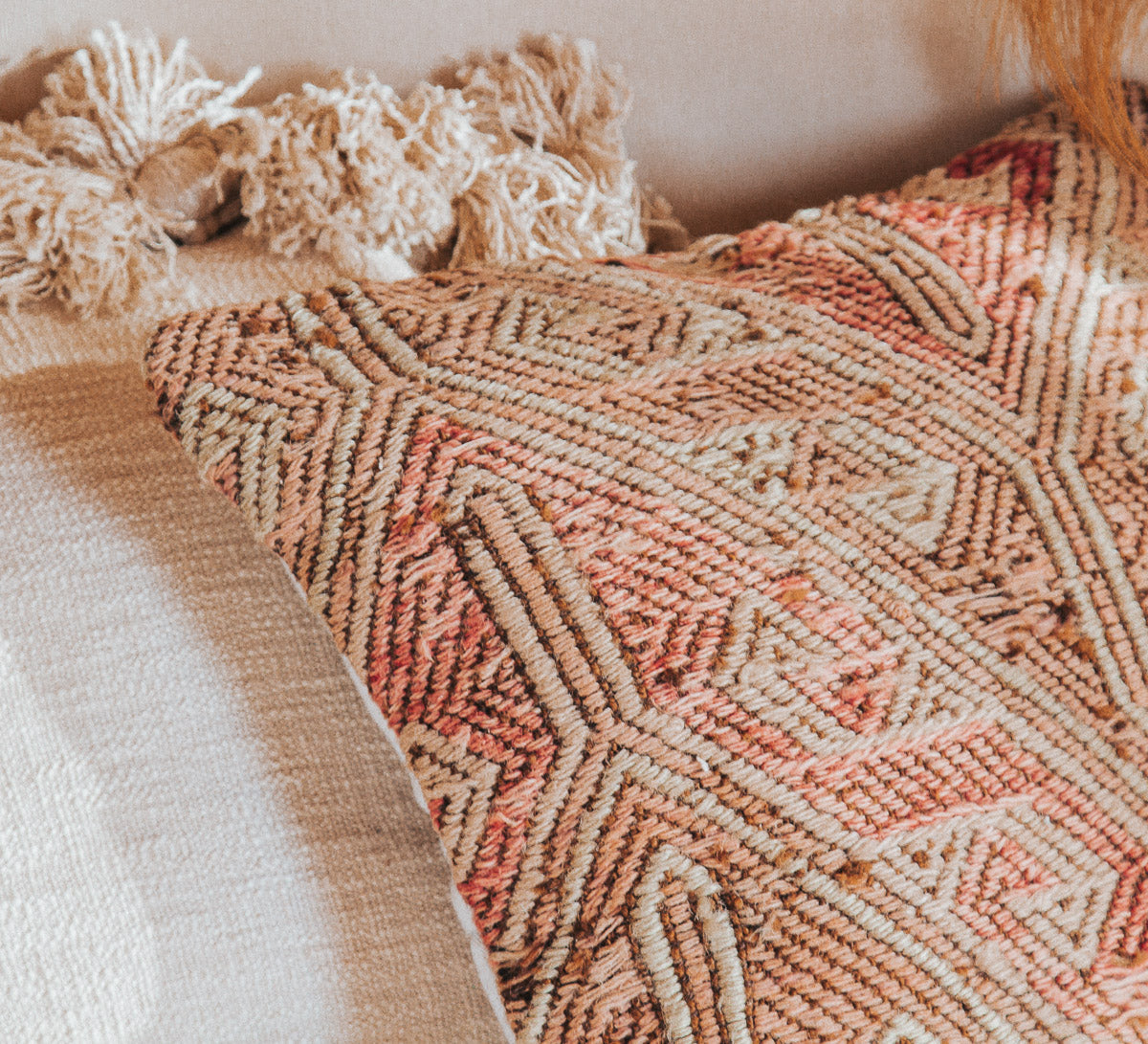 vintage boho turkish kilim lumbar cushion couch bed pillow