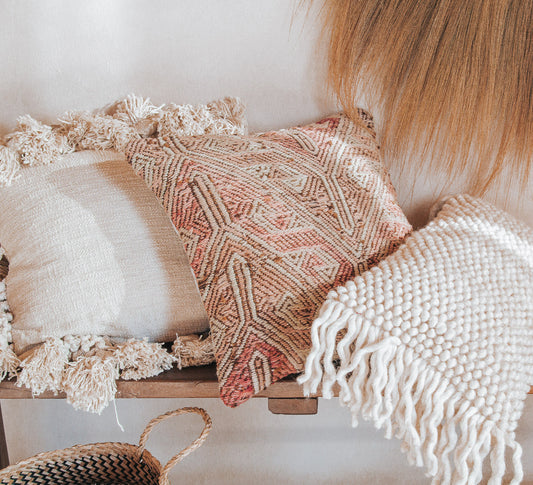 vintage boho turkish kilim lumbar cushion couch bed pillow