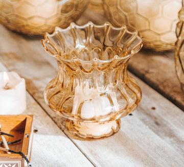 Vintage Glass Candle Holder
