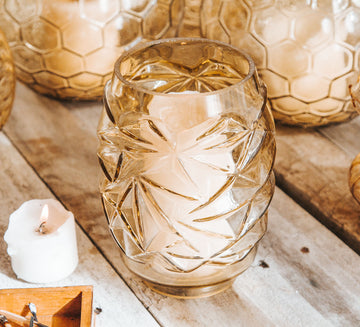Vintage Glass Candle Holder