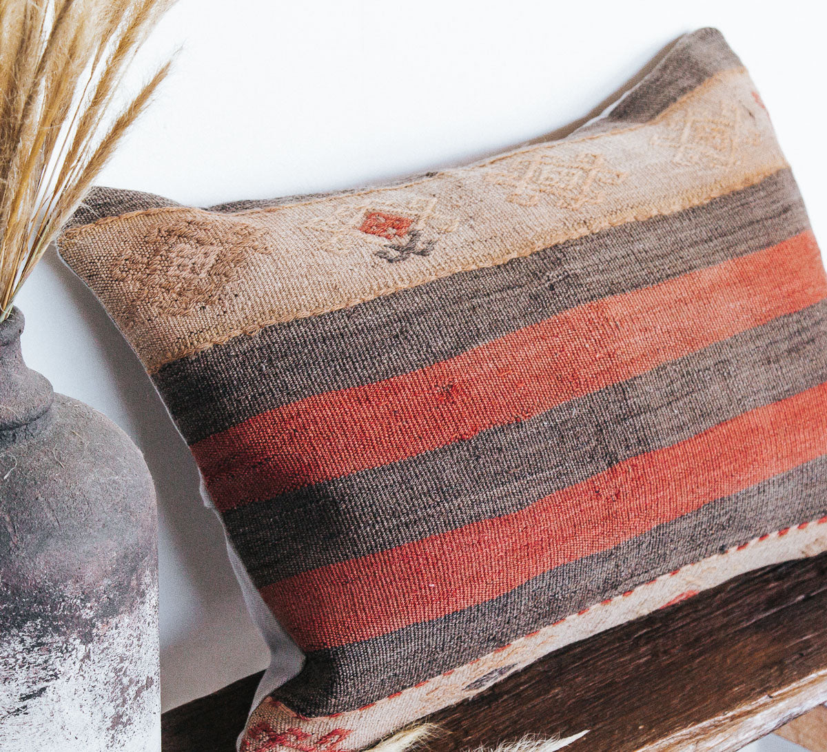 vintage turkish kilim cushion