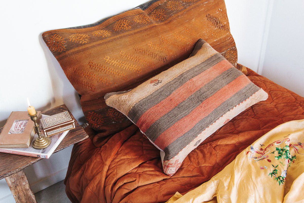 vintage turkish kilim cushion