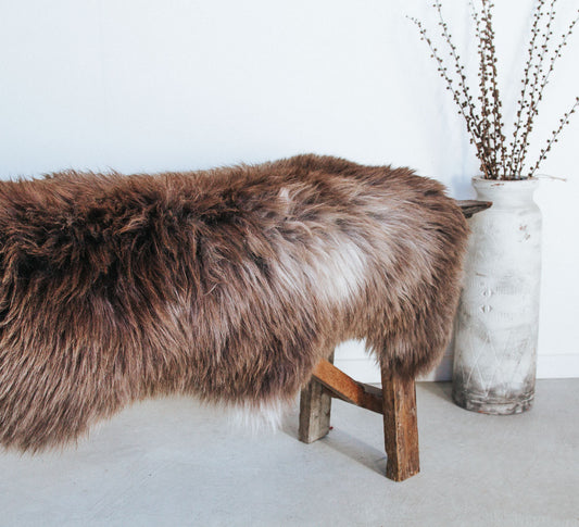 NZ Rustic Natural Longwool Sheepskin