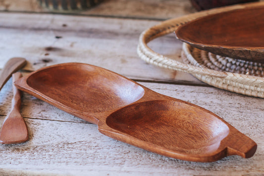 Vintage Wooden Serving Dish