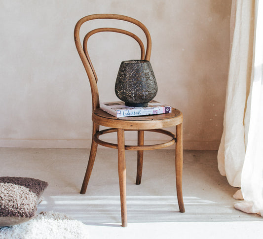 vintage boho wooden entwood dining chair