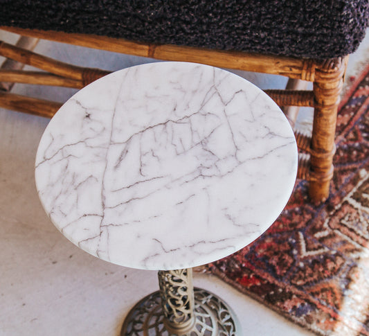 Vintage Brass & Marble Table