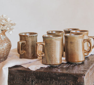 vintage retro sandstone opihi tnz made kiwiana temuka coffee mug cups