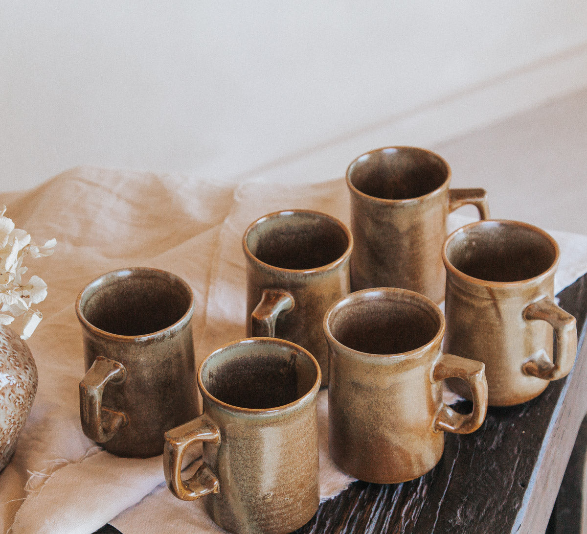 vintage retro sandstone opihi tnz made kiwiana temuka coffee mug cups
