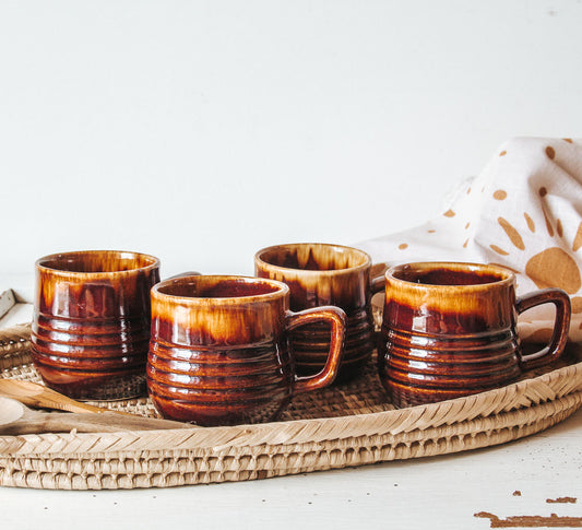 vintage boho nz crown lynn coffee mugs