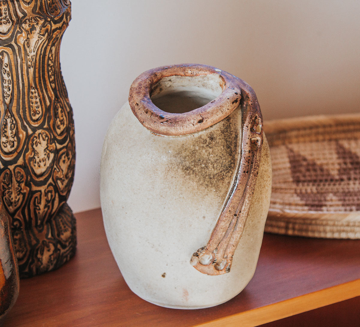 boho home decor rustic pottery handmade vase