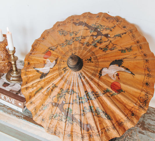 vintage asian paper parasol