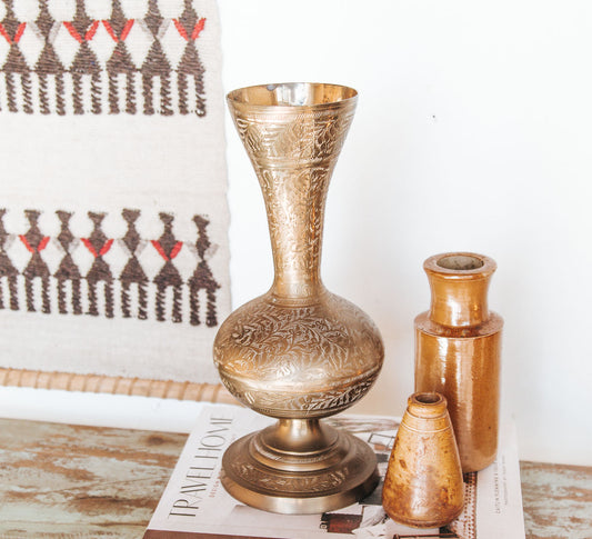 vintage indian brass vase