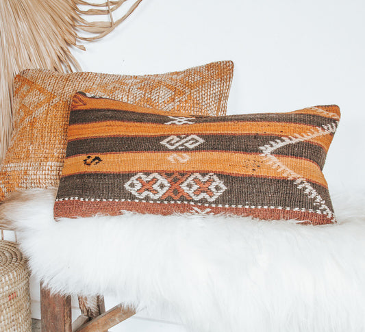 Vintage Boho turkish Kilim cushion