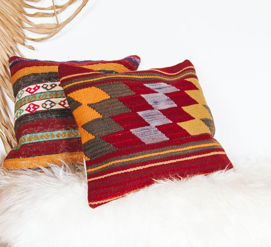 Vintage Boho turkish Kilim cushion