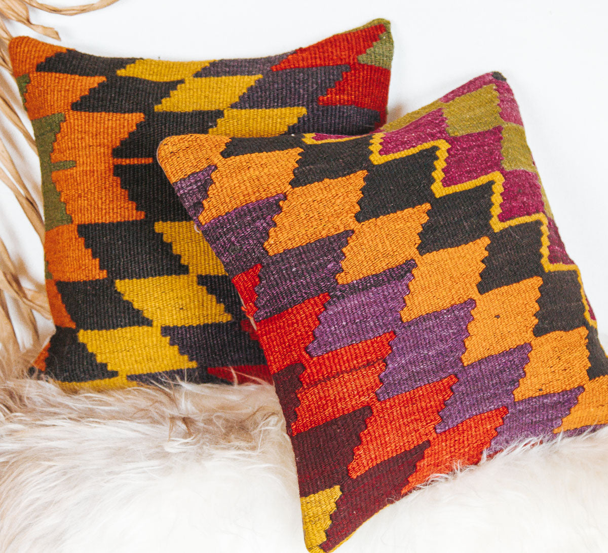 Vintage Boho turkish Kilim cushion