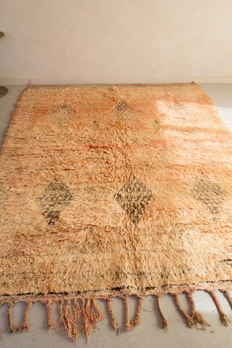 vintage moroccan boujaad wool rug