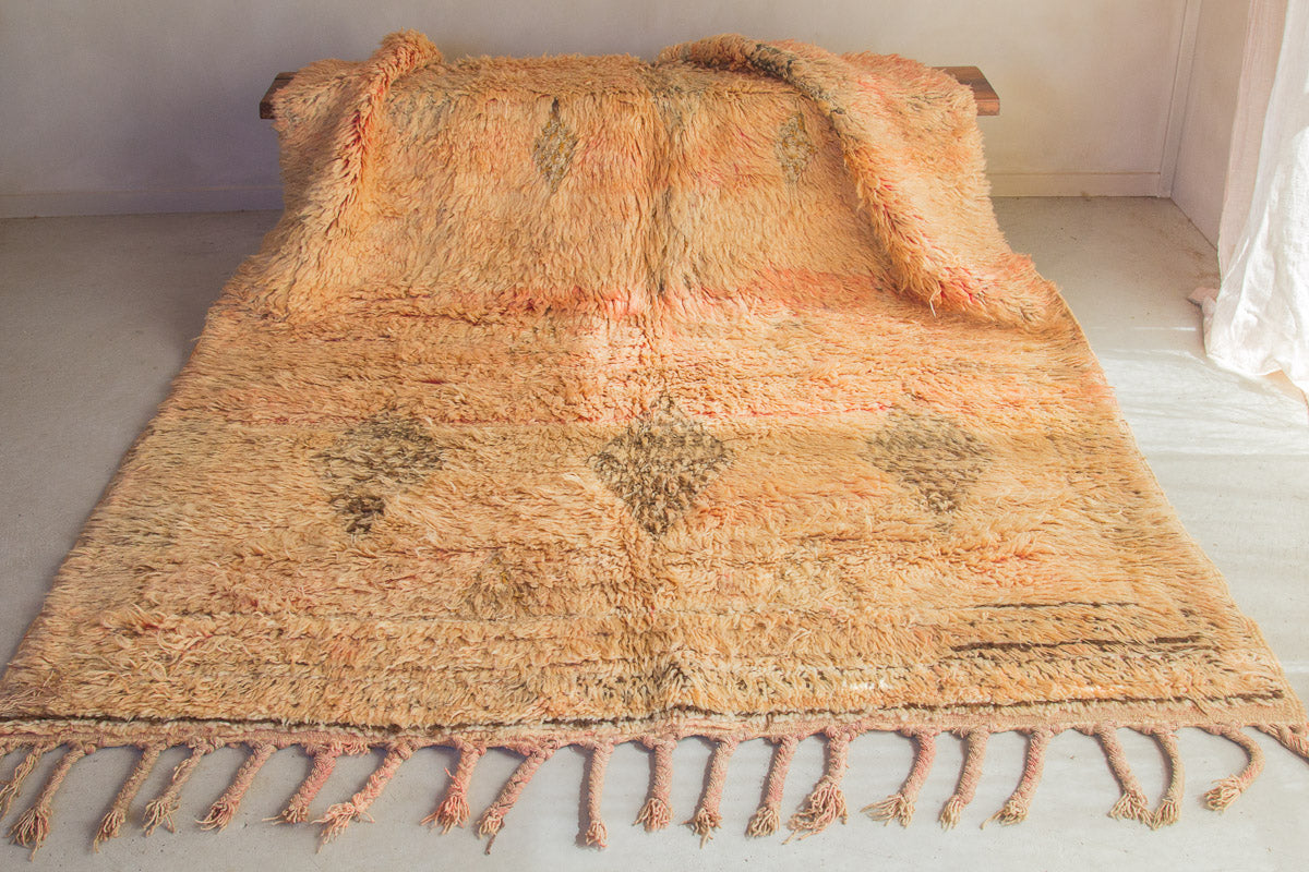 vintage moroccan boujaad wool rug