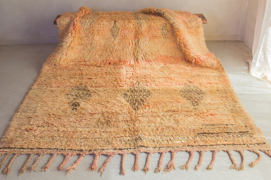 vintage moroccan boujaad wool rug