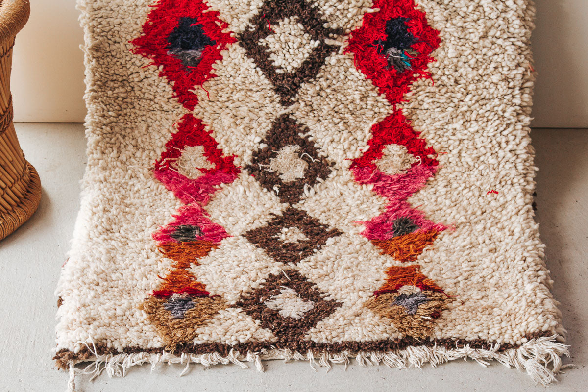 vintage moroccan wool rug runner boho bohzahli