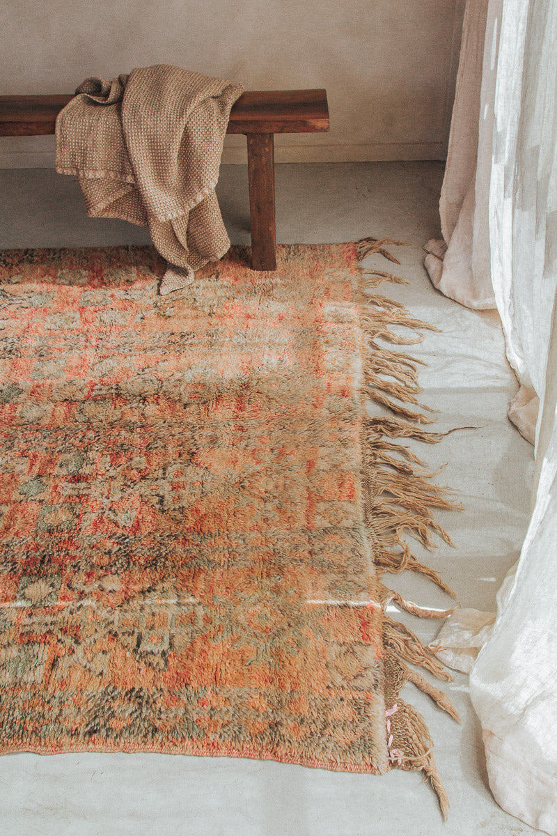 vintage moroccan boujaad wool rug