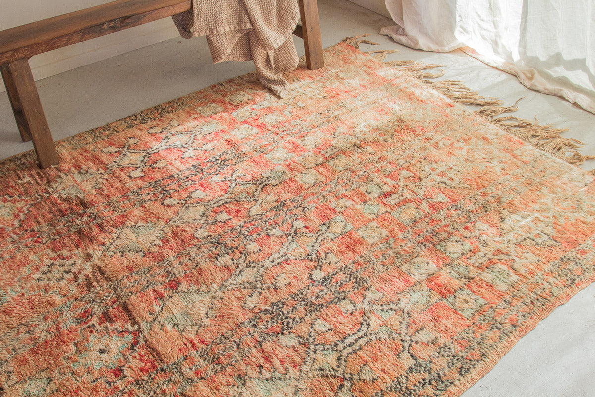 vintage moroccan boujaad wool rug