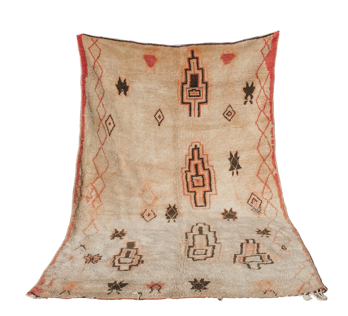 vintage moroccan wool rug from Boujaad, boho home decor bohemian bohzali design