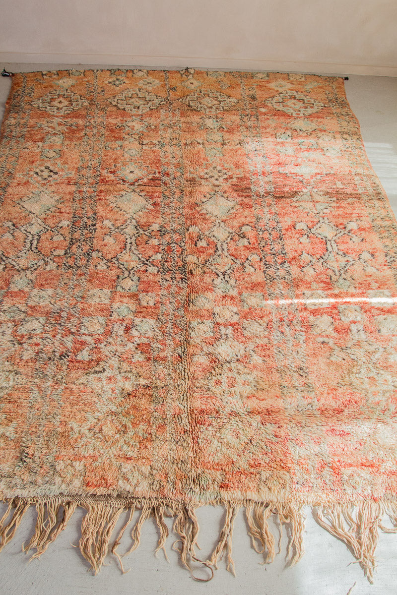 vintage moroccan boujaad wool rug