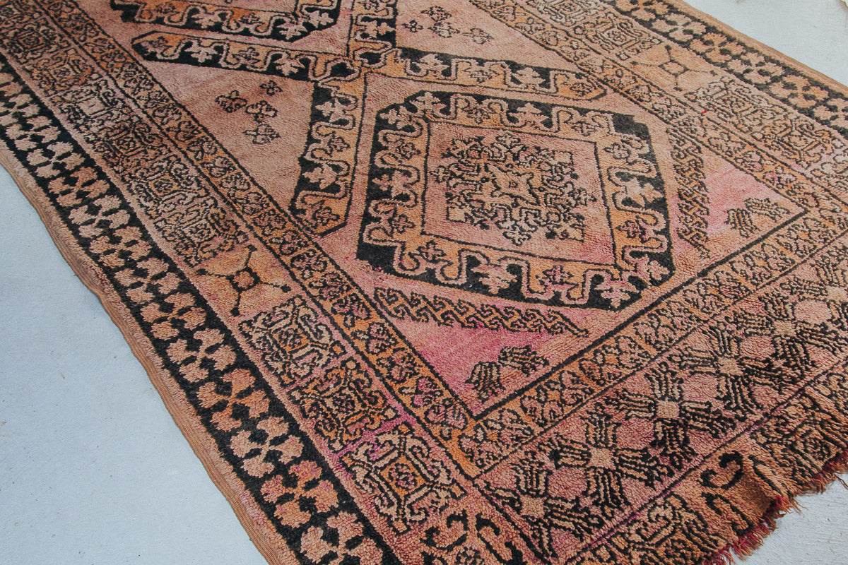 vintage boho boujaad wool moroccan rug