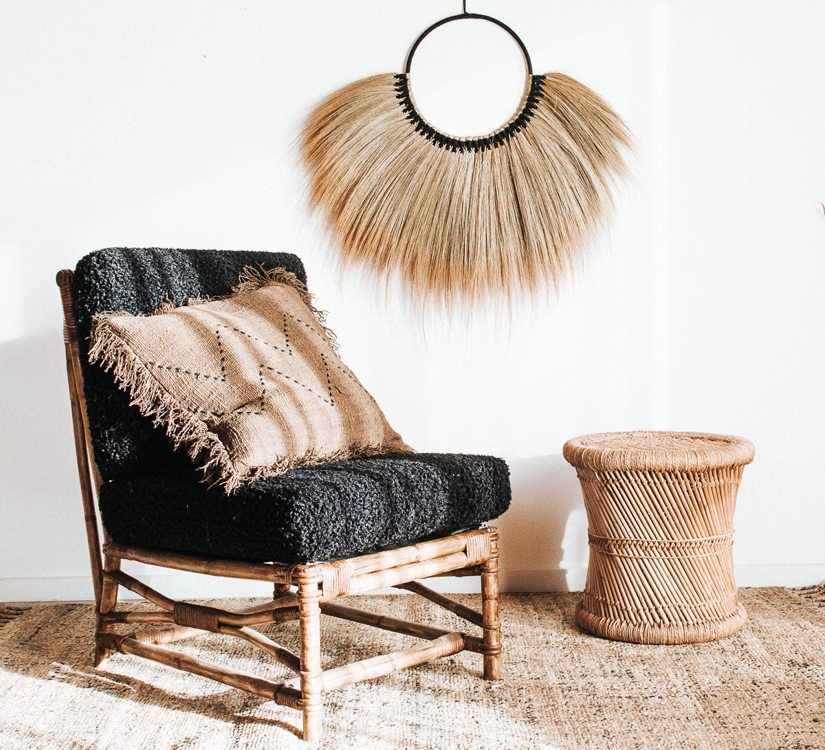 natural boho bali indonesian raung wall decor hanging