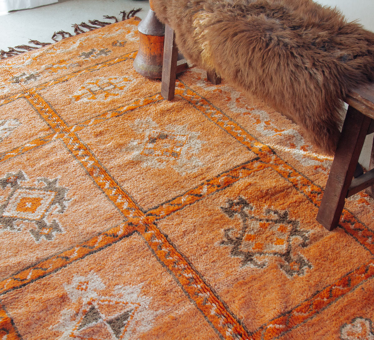 vintage moroccan rug wool boho bohemian bohzhali rug